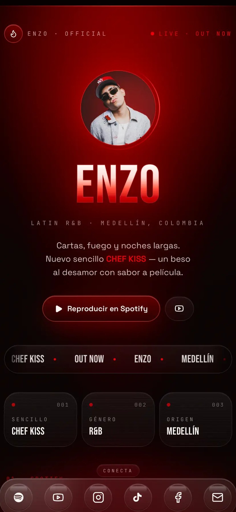 Pantalla real de Enzo